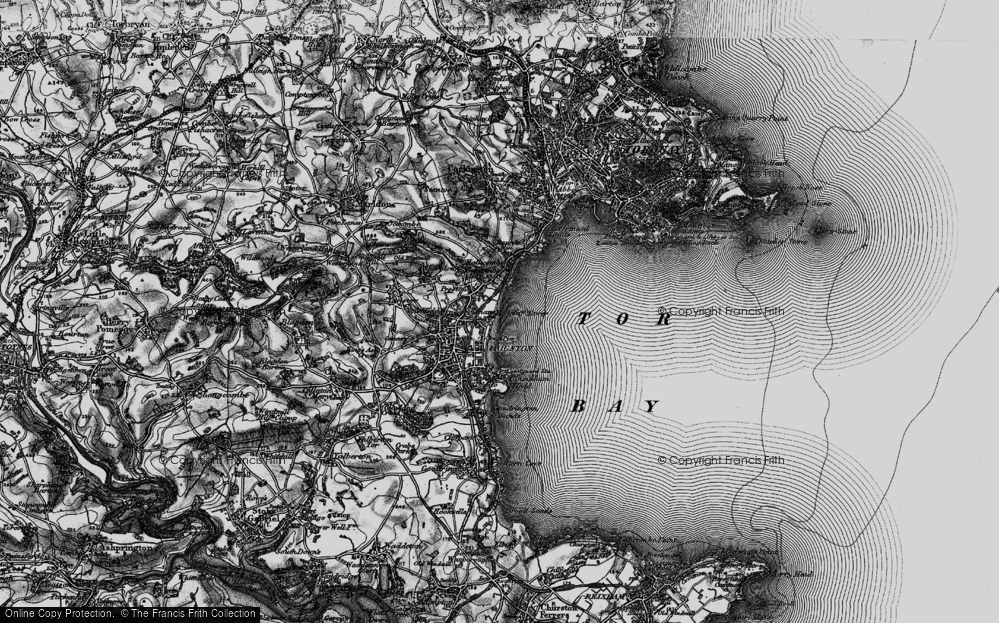 Old Map of Torbay, 1898 in 1898