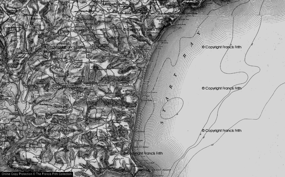 Old Map of Historic Map covering Limpet Rocks in 1897