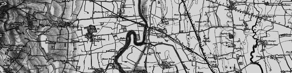 Old map of Torksey in 1899