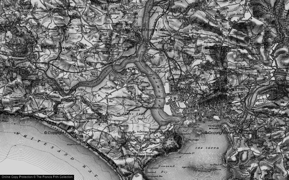Old Map of Torpoint, 1896 in 1896