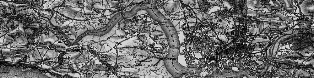 Old map of Torpoint in 1896