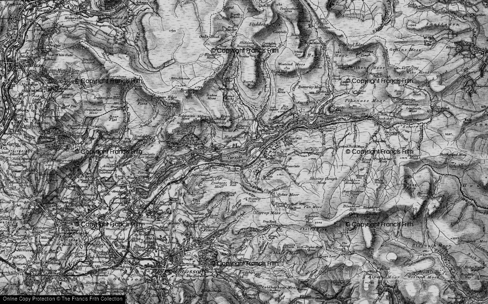 Old Map of Torside Reservoir, 1896 in 1896