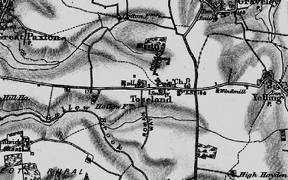 Old map of Toseland in 1898