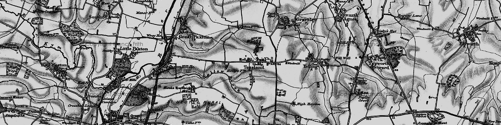 Old map of Toseland in 1898