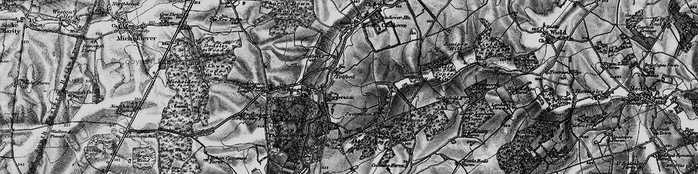 Old map of Abbotstone Down in 1895
