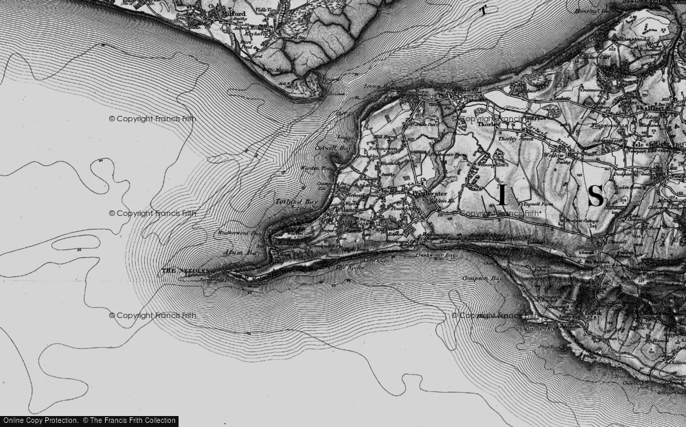 Old Map of Totland, 1895 in 1895
