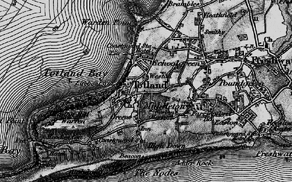Old map of Totland in 1895