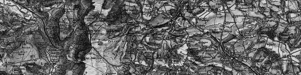 Old map of Totley in 1896