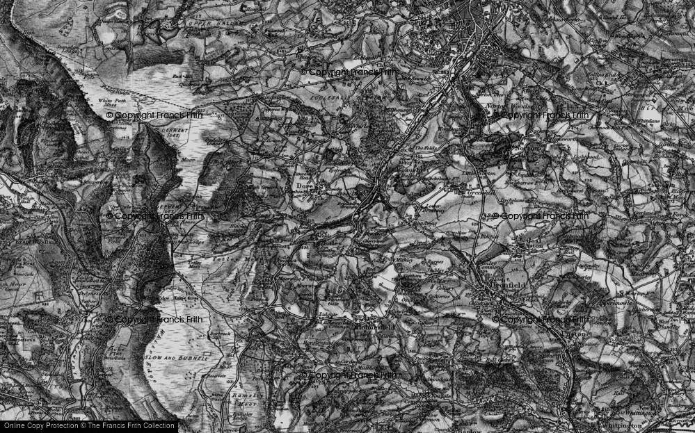 Old Map of Totley Brook, 1896 in 1896
