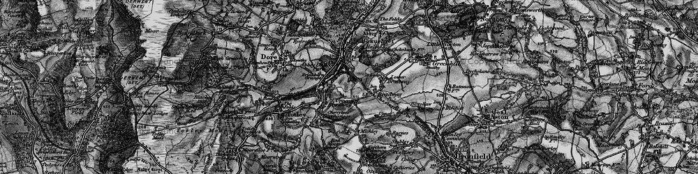 Old map of Totley Rise in 1896