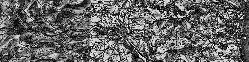 Old map of Totnes in 1898