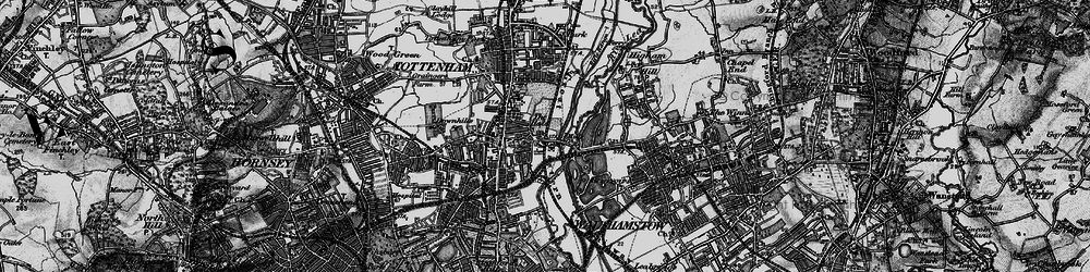Old map of Tottenham Hale in 1896