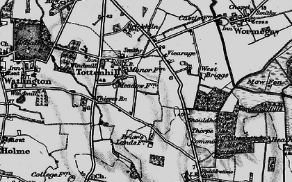 Old map of Tottenhill in 1893