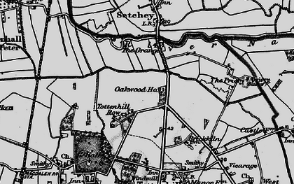 Old map of Tottenhill Row in 1893