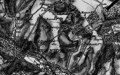 Old map of Totteridge in 1895