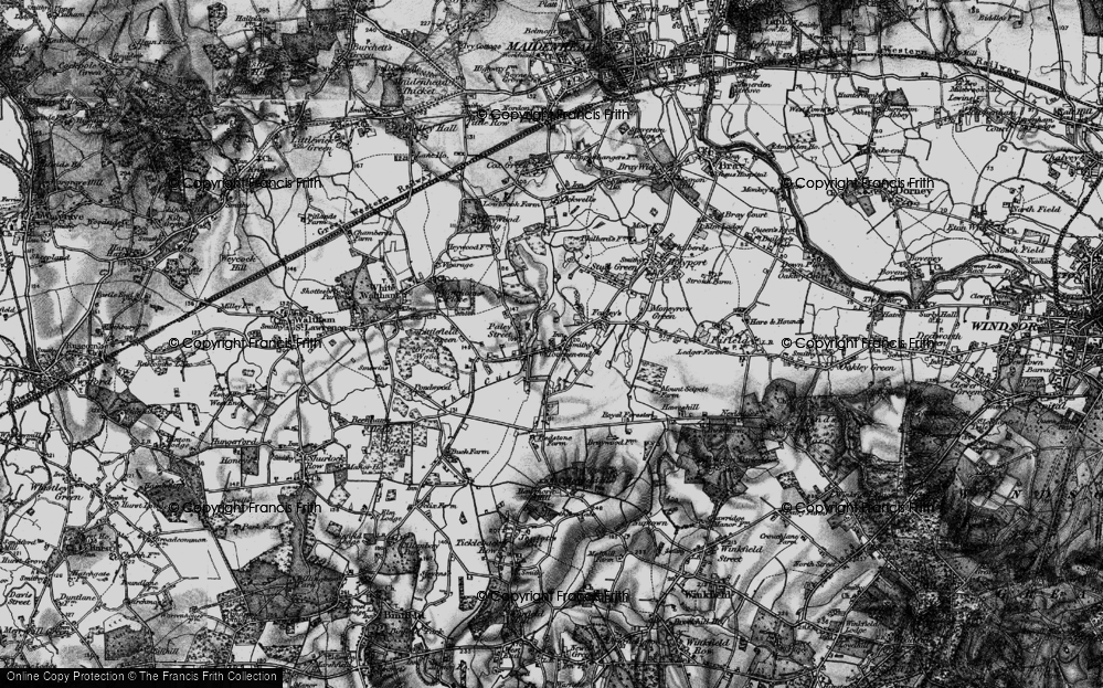 Old Map of Touchen-end, 1895 in 1895