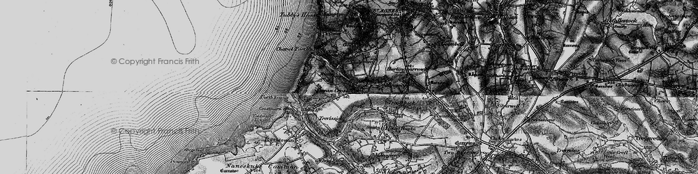 Old map of Towan Cross in 1895