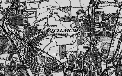 Old map of Tower Gardens in 1896