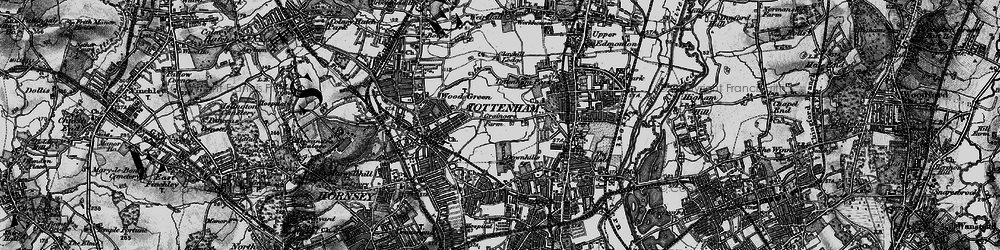 Old map of Tower Gardens in 1896