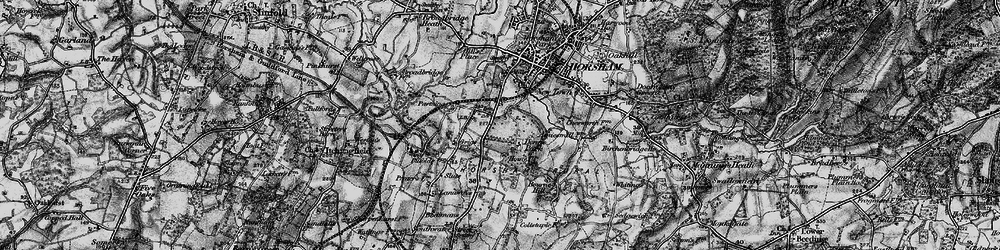 Old map of Bournehill Ho in 1895