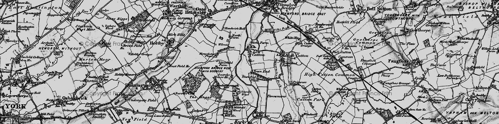 Old map of Town End in 1898
