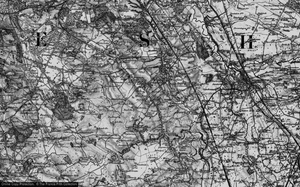Old Map of Town Fields, 1897 in 1897