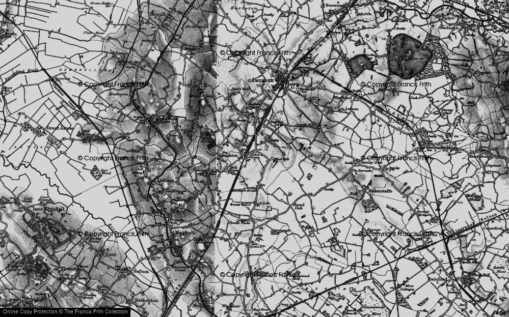 Old Map of Town Green, 1896 in 1896