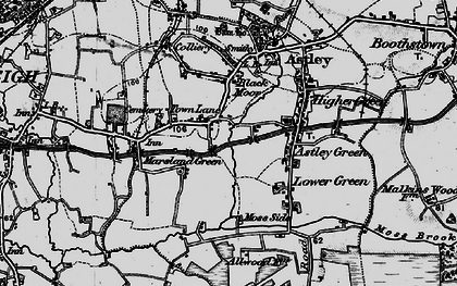 Old map of Town Lane in 1896