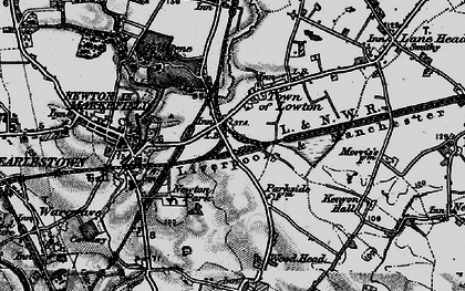Old map of Town of Lowton in 1896