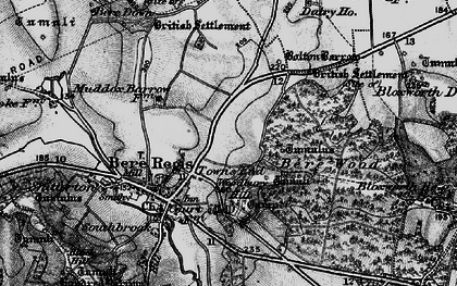 Old map of Woodbury Hill (Fort) in 1898