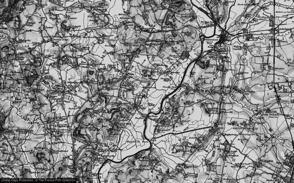 Old Map of Town Street, 1896 in 1896