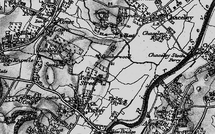 Old map of Town Street in 1896