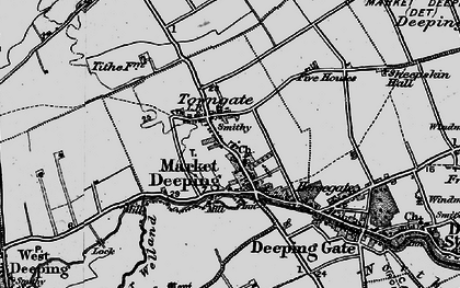 Old map of Towngate in 1898