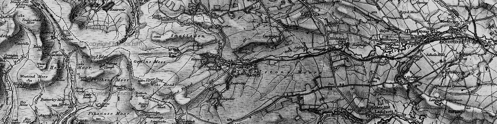 Old map of Wogden Clough in 1896