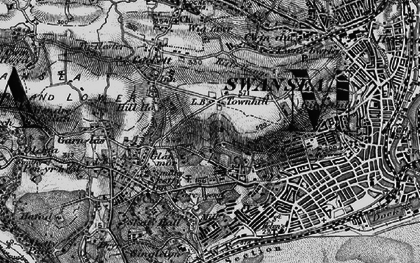 Old map of Townhill in 1897