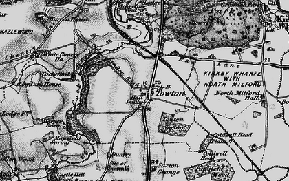 Old map of Towton in 1898