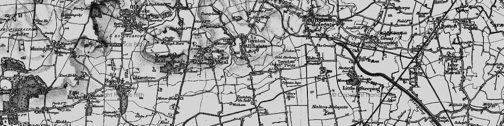 Old map of Toynton All Saints in 1899