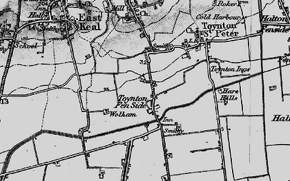 Old map of Toynton Fen Side in 1899