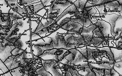 Old map of Trap's Green in 1898