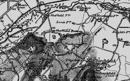 Old map of Trash Green in 1895