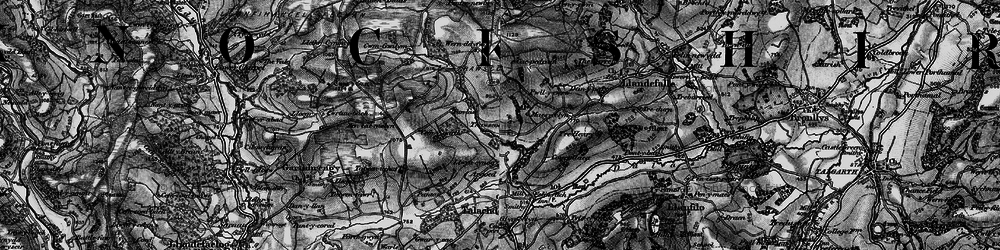 Old map of Trawscoed in 1898