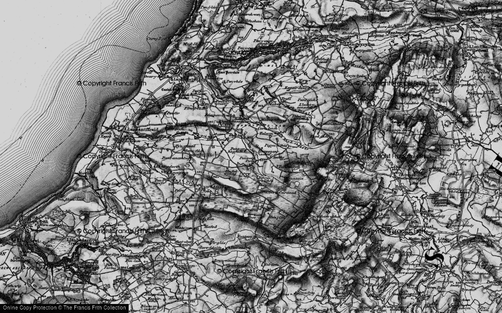 Old Map of Trawsnant, 1898 in 1898