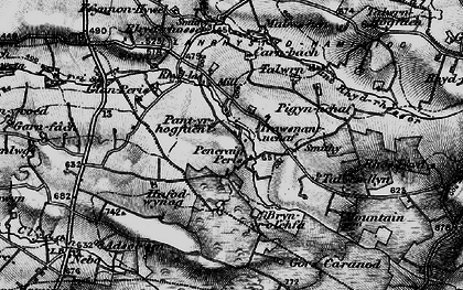 Old map of Trawsnant in 1898