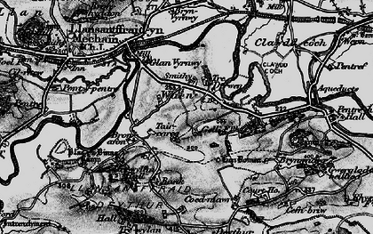 Old map of Bronafon in 1897