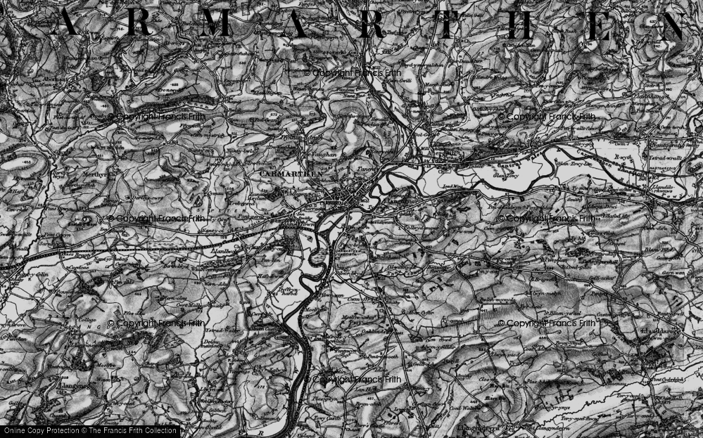 Old Map of Tre-gynwr, 1898 in 1898