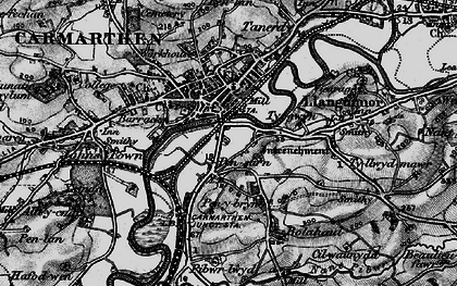 Old map of Tre-gynwr in 1898