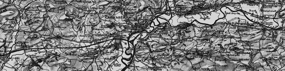 Old map of Tre-gynwr in 1898