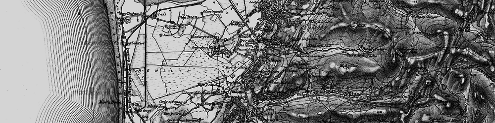 Old map of Tre Taliesin in 1899