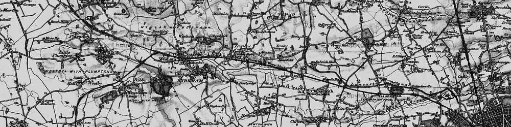 Old map of Treales in 1896