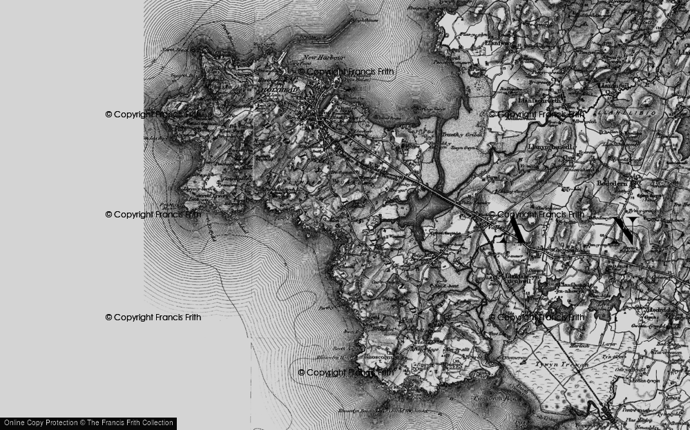 Old Map of Trearddur, 1899 in 1899